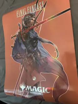 MAGIC THE GATHERING FINAL FANTASY FOIL PROMO POSTER FIRION WILD ROSE MTG 18"x24" - Image 1