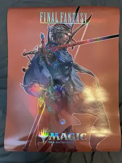 MAGIC THE GATHERING FINAL FANTASY FOIL PROMO POSTER FIRION WILD ROSE MTG 18"x24" - Image 4