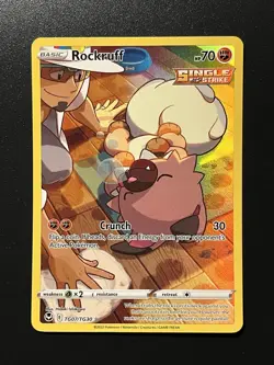 Rockruff TG07/TG30 Trainer Gallery Ultra Rare Holo Silver Tempest NM Pokemon TCG - Image 1