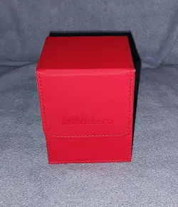 Mlikero Premium Deck Box for MTG -Red- 100+ Sleeved Card Capacity w/ 2 Dividers - Image 1