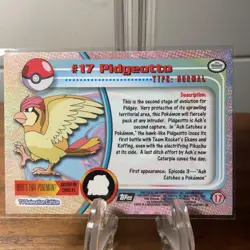 #17 Pidgeotto - Pokemon Topps Card - Black Logo - Image 2
