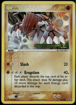 Groudon Reverse Holo 14/106 ex Emerald 2005 LP Pokemon Card - Image 1