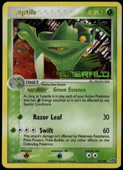 Sceptile Reverse Holo 10/106 ex Emerald 2005 LP Pokemon Card - Image 1
