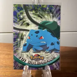 Pokemon Card - Bulbasaur #01 - Topps Series 1 - Blue Logo - Image 1