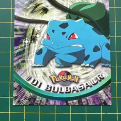 Pokemon Card - Bulbasaur #01 - Topps Series 1 - Black Logo - Image 4