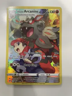Hisuian Arcanine TG08/TG30 Lost Origin Trainer Gallery Ultra Rare Pokemon Card - Image 1