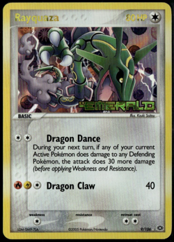 Rayquaza Reverse Holo 9/106 ex Emerald 2005 LP Pokemon Card - Image 1