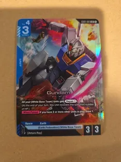 Gundam Card Game GD01-001 LR Gundam RX-78-2 Newtype Rising English - Image 1