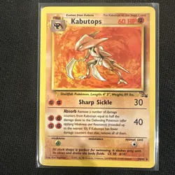 Pokemon Card - Kabutops Non Holo Rare 24/62 Fossil Set WOTC - Image 1