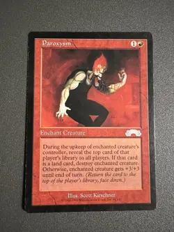 Paroxysm - Exodus - MTG Magic - Uncommon - Red Enchant Creature - MP - Image 1