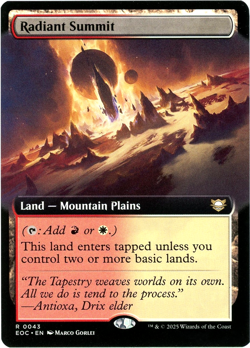 Radiant Summit (Extended Art) - 0043 - Edge of Eternities - MTG NM/M - Image 1