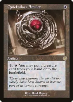 MTG Quicksilver Amulet 45 Rare The Brothers' War Retro Artifacts - Image 1