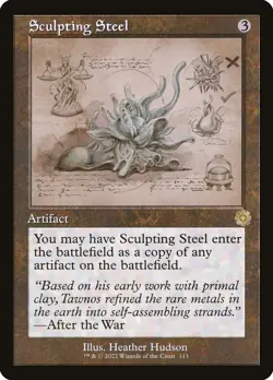 MTG Sculpting Steel 113 Rare Foil Schematic The Brothers' War Retro Artifacts - Image 1