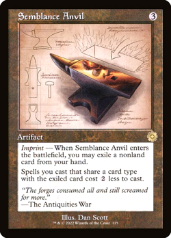 MTG Semblance Anvil 115 Rare Foil Schematic The Brothers' War Retro Artifacts - Image 1