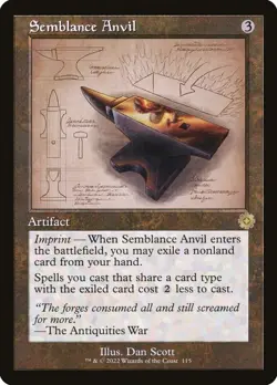 MTG Semblance Anvil 115 Rare Schematic The Brothers' War Retro Artifacts - Image 1