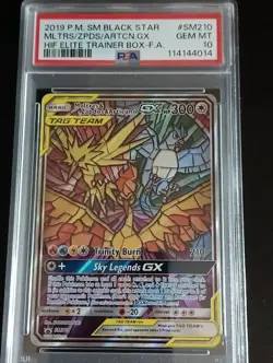 2019 POKEMON SM BLACK STAR PROMO FULL ART/MOLTRES & ZAPDOS & ARTICUNO GX PSA 10 - Image 3