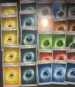 Pokemon TCG Holographic Energy Lot 40 Holo Energies 5 of each type - Image 2