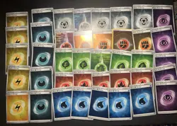 Pokemon TCG Holographic Energy Lot 40 Holo Energies 5 of each type - Image 3