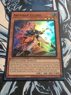 Yugioh! Artmage Litera - DUAD-EN011 - Super Rare - 1st Edition Near Mint, Englis - Image 1