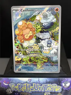 Pokemon Card Castform Sunny Form 195/191 Surging Sparks Illustration Rare NM - Image 1