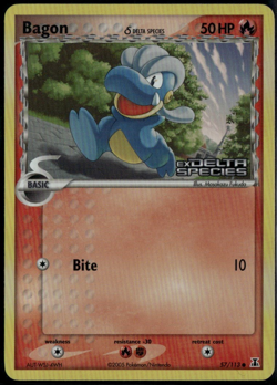 Bagon Reverse Holo 57/113 ex Delta Species 2005 LP Pokemon Card - Image 1