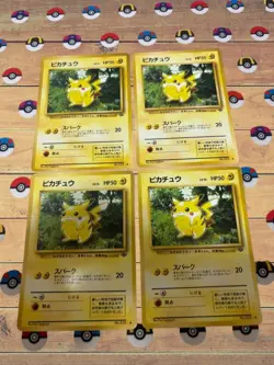 Auth Pokemon Card Pikachu LV.14 No.025 Old Back Japanese 2set from Japan So - Image 1