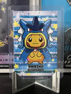 Pokemon 2024 Card Database Christmas Set with Poncho, Pikachu, Gyarados - Image 1