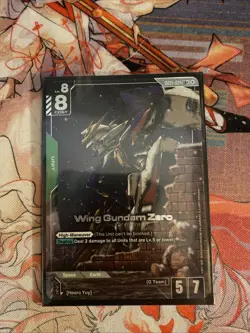 Gundam Card Game Newtype Rising Wing Gundam Zero GD01-024 LR+ Holo Foil x1 - Image 1