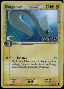 Dragonair Reverse Holo 42/113 ex Delta Species 2005 MP Pokemon Card - Image 1