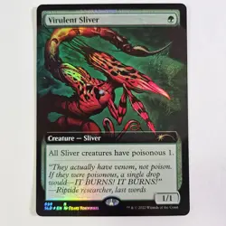 Virulent Sliver Foil Extended Art Secret Lair Bonus MTG SLD Magic Poisonous - Image 1