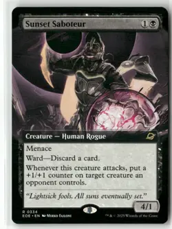Sunset Saboteur (Extended Art) 334 NM MTG Edge of Eternities Magic - Image 1