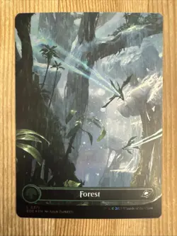 Forest 0371 (Borderless Galaxy Foil) Land MTG Edge of Eternities - Image 1