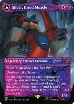 MTG Slicer, Hired Muscle 21 Mythic Shattered Glass Transformers - Image 1