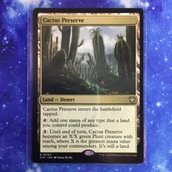 Cactus Preserve 0040 Non Foil Rare Outlaws of Thunder Junction MTG Near Mint - Image 1