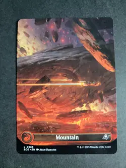 Mountain 0265 (Borderless) Land MTG Edge of Eternities - Image 1