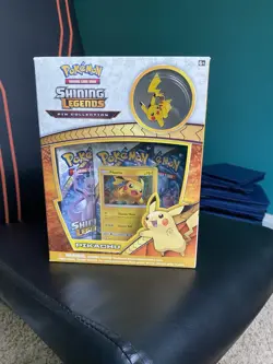 Pokemon Shining Legends Pikachu Pin Collection Box 2017 - MINT - Factory Sealed - Image 1