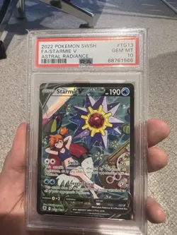 2022 POKEMON SWORD & SHIELD ASTRAL RADIANCE #TG13 FULL ART/STARMIE V PSA 10 - Image 1