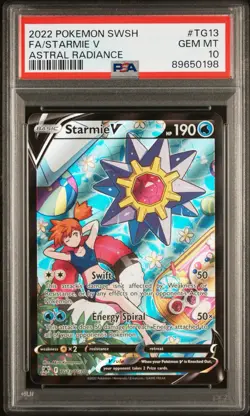 2022 POKEMON SWORD & SHIELD ASTRAL RADIANCE #TG13 FULL ART/STARMIE V PSA 10 - Image 1