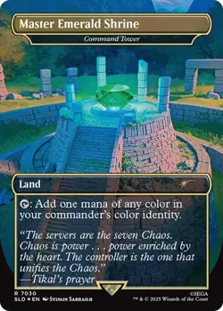 MTG Sonic x Secret Lair Master Emerald Shrine (Command Tower) 7030 Foil Card - Image 1