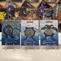 Pokemon Crystal Card Collection Shiny Full Art Poliwag, Poliwhirl And Poliwrath - Image 1