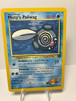 Pokemon TCG Misty's Poliwag Gym Challenge, Card 89/132, Common, Unlimited - Image 1