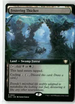 Festering Thicket (Extended Art) 41 NM MTG Commander: Edge of Eternities Magic - Image 1
