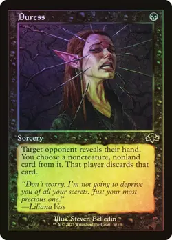 Duress Foil Retro Frame Dominaria Remastered NM MTG - Image 1