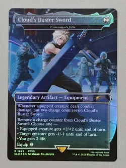 MTG x FINAL FANTASY SECRET LAIR - CLOUD'S BUSTER SWORD #1865 RAINBOW FOIL - Image 1