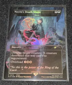 MTG Noctis's Death Magic (Rainbow Foil) Secret Lair x Final Fantasy 1870 FFXV NM - Image 1