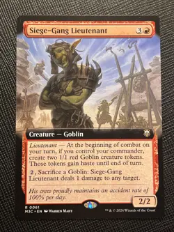 SIEGE-GANG LIEUTENANT - MTG - EXTENDED ART - NON FOIL - M3C - 2024 - NM - Image 1