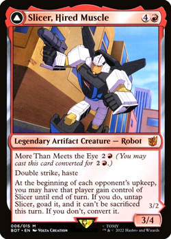 MTG Slicer, Hired Muscle 6 Mythic Foil Transformers - Image 1