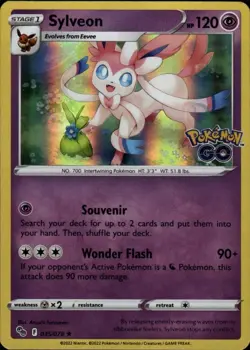 Sylveon Holo Rare Pokemon GO 035/078 NM - Image 1