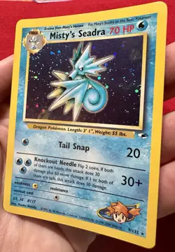 Pokemon TCG Misty's Seadra 9/132 Gym Heroes Holo Rare Unlimited - Image 1