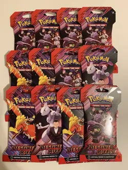 12 Pokemon TCG Scarlet And Violet Destined Rivals Sealed Booster Packs - Image 1